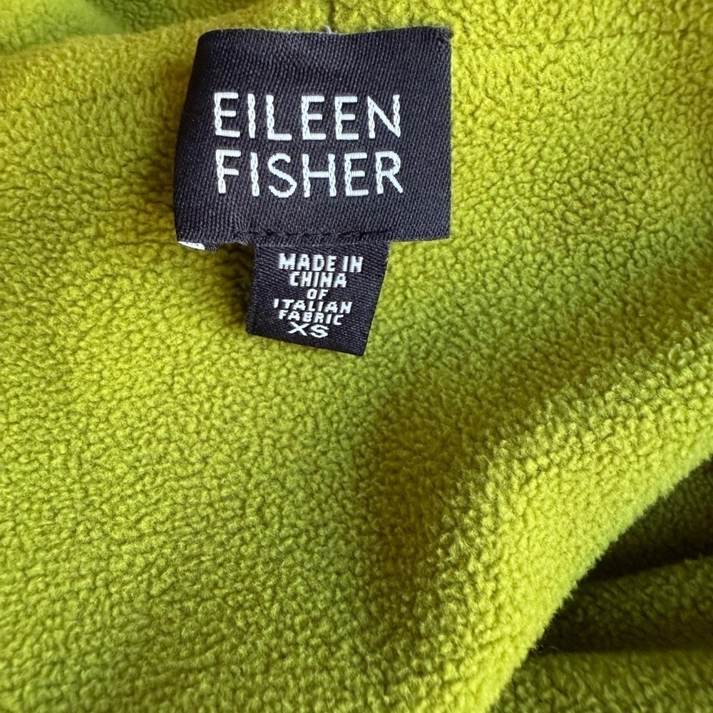Eileen Fisher Chartreuse Green Lightweight One Button Jacket Size XS - Picture 10 of 13